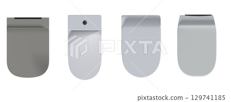 Lavatory pan isolated on a transparent background, bidet, 3D illustration, and CG render Lavatory pan isolated on a transparent background, bidet, 3D illustration, and CG render 129741185