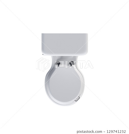 Lavatory pan isolated on a transparent background, bidet, 3D illustration, and CG render 129741232