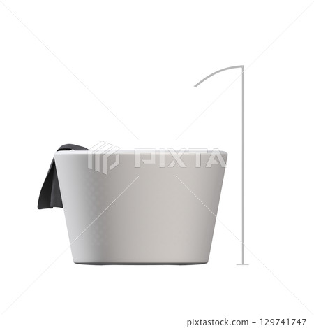 bathtub isolated on a transparent background, 3D illustration, and a CG render bathtub isolated on a transparent background, 3D illustration, and a CG render 129741747