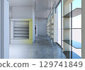shopping mall, interior visualization, 3D illustration 129741849