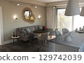 residential interior visualization, 3D illustration, cg 129742039