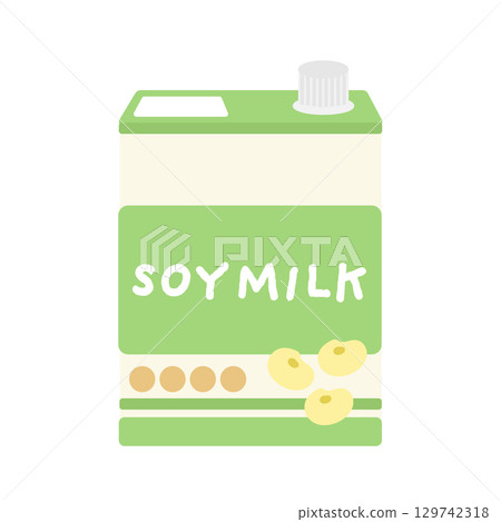 紙盒裡的豆漿插畫 129742318