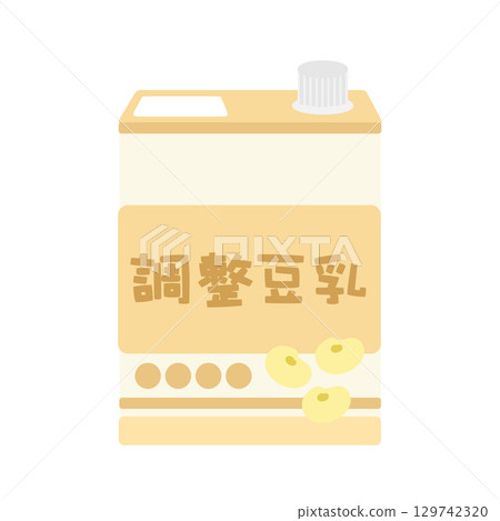 紙盒中豆漿的示意圖 129742320