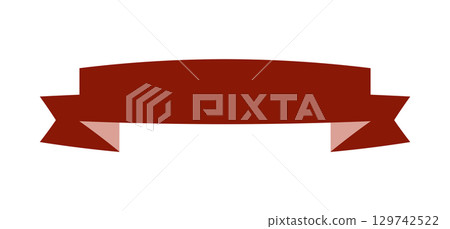 簡單的紅色絲帶標籤 129742522