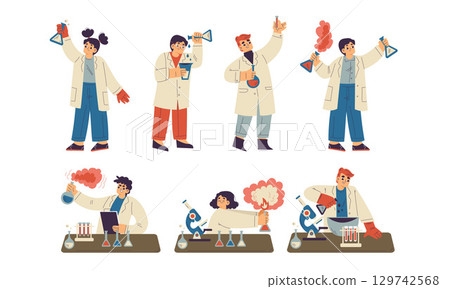 Creative and Innovative Scientists Actively Conducting Experiments in the Laboratory Setting Creative and Innovative Scientists Actively Conducting Experiments in the Laboratory Setting 129742568