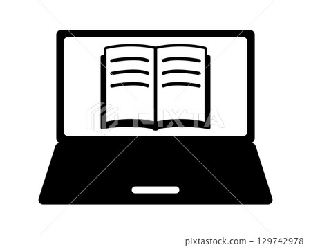 Online learning icon monotone 129742978