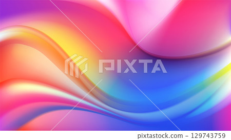 Abstract fluid iridescent wave Vector flow background. Abstract fluid iridescent wave Vector flow background. 129743759