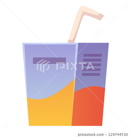 Juice box package with straw flat vector icon, cartoon packet of drink, beverage, yogurt, dairy products, school lunch Juice box package with straw flat vector icon, cartoon packet of drink, beverage, yogurt, dairy products, school lunch 129744530