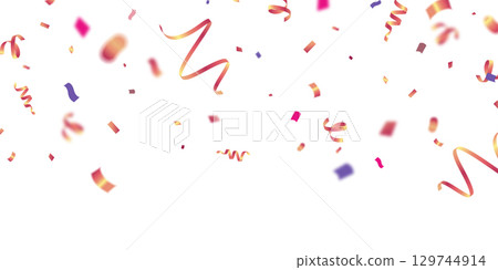 confetti background Stunning colors that zigzag down for the celebration. Festive decoration vector illustration confetti background Stunning colors that zigzag down for the celebration. Festive decoration vector illustration 129744914