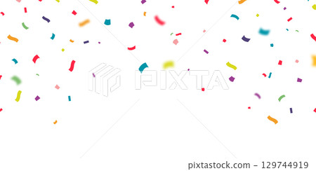 confetti background Stunning colors that zigzag down for the celebration. Festive decoration vector illustration 129744919
