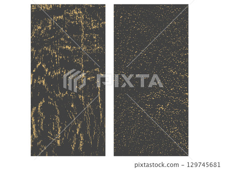 Abstract art pattern texture. Gold and black splash brush stroke background vector. 129745681