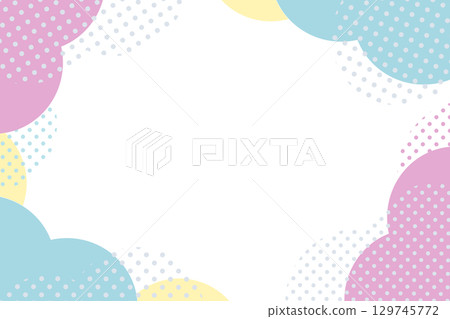 柔和圓點框架設計的向量插圖 | 框架，柔和，圓點，背景， 129745772