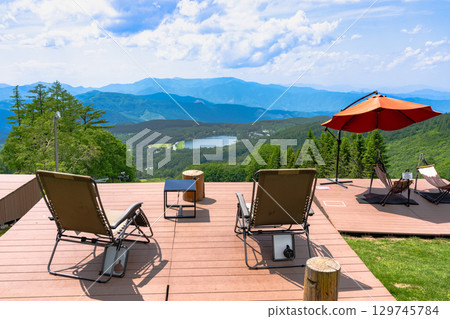 露營地的夏日景色 露營地的夏日景色 129745784