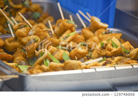 台灣傳統美食:特色串心 台灣傳統美食:特色串心 129746008