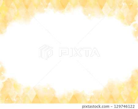 用水彩畫出的美麗金色框架背景圖 129746122