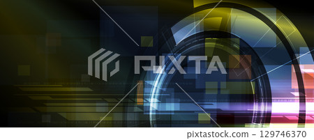 Template for abstract high technology and science background 129746370