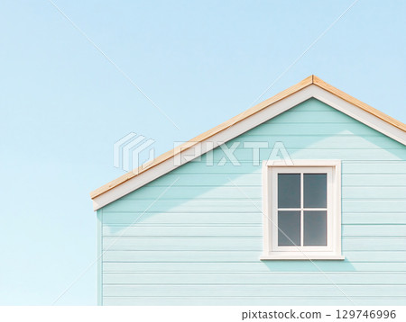Architectural detail of small window. AI Generated. 129746996