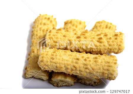 cookie isolated on white background.  Sweet biscuits. 129747017