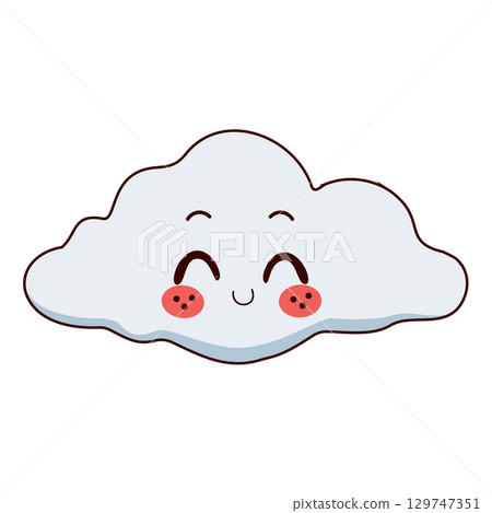 Angry Cloud Character Cartoon Emotion Concept Vector Illustration Angry Cloud Character Cartoon Emotion Concept Vector Illustration 129747351