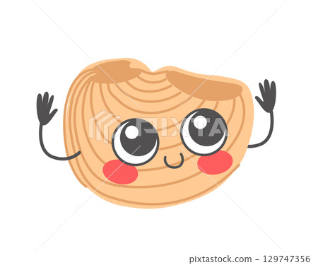 Catalan Galet Pipe Rigate Character Vector Illustration 129747356