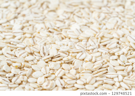 Close-up of rolled barley Close-up of rolled barley 129748521