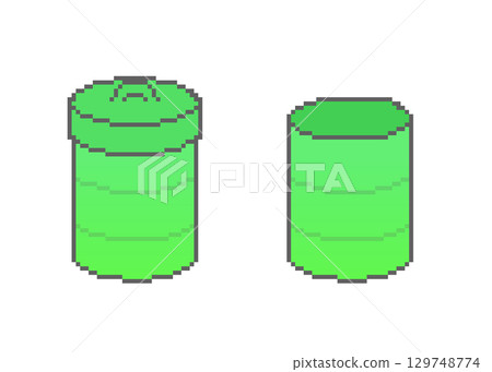 垃圾桶_像素藝術（綠色） 129748774