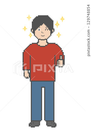 Good man pixel art (red clothes) Good man pixel art (red clothes) 129748854