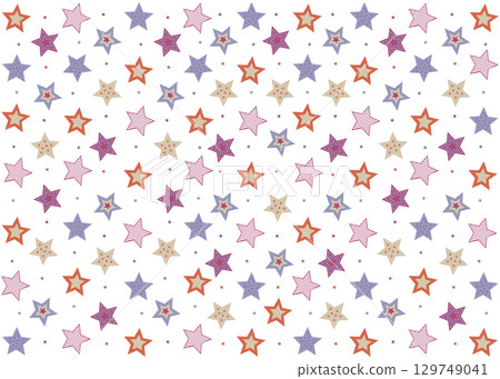 色彩繽紛的星星,派對和節日的星空背景 色彩繽紛的星星,派對和節日的星空背景 129749041