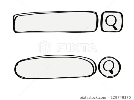 Simple search bar illustration set 129749370