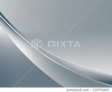 Futuristic graphic background with abstract waveforms. AI generated image. 129750607