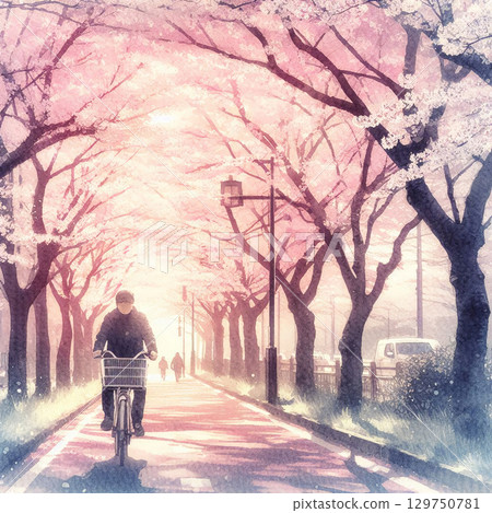Wrapped in a gentle spring breeze 129750781