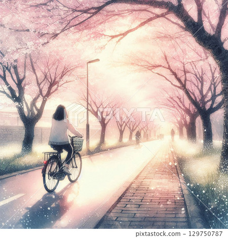 春季自行車步行 129750787