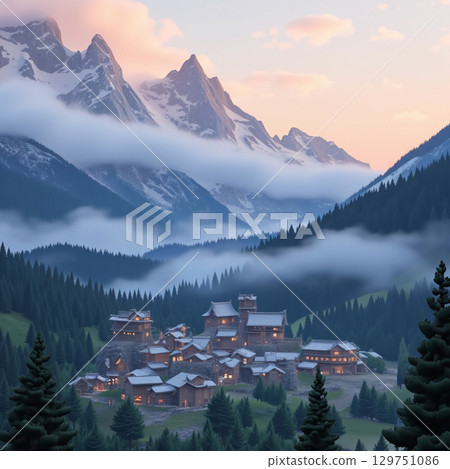 Morning in Fantasy Village 129751086