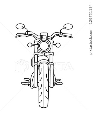Large motorcycle, American motorcycle, silhouette, motorcycle Large motorcycle, American motorcycle, silhouette, motorcycle 129751154