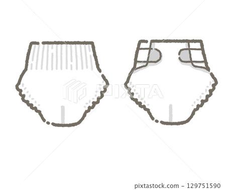 嬰兒尿布插圖 129751590