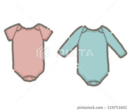 Baby romper illustration Baby romper illustration 129751602