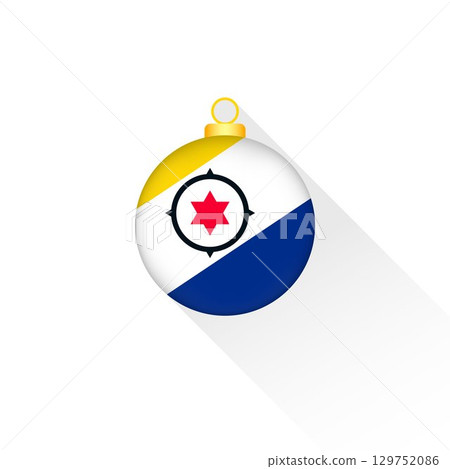 Bonaire National Flag Christmas Decoration. 129752086