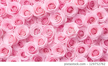 "AI Image" Pink roses filling the screen 129752762