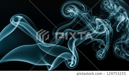 Fantastic smoke spread Abstract waves on a dark background Fantastic smoke spread Abstract waves on a dark background 129753255