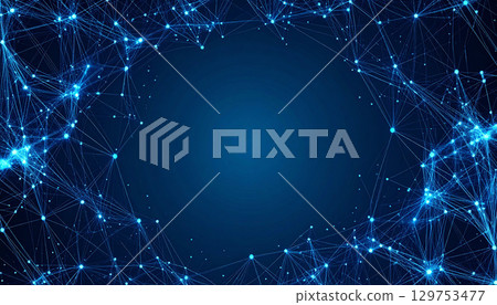 A future network connected by blue light A future network connected by blue light 129753477