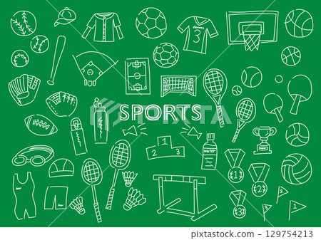 手繪運動插圖集 手繪運動插圖集 129754213