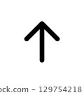 Simple rounded black arrow 129754218