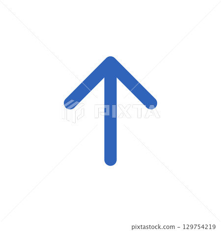 Simple rounded blue arrow 129754219