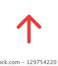 Simple rounded arrow 129754220