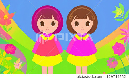 Twin girls 129754532