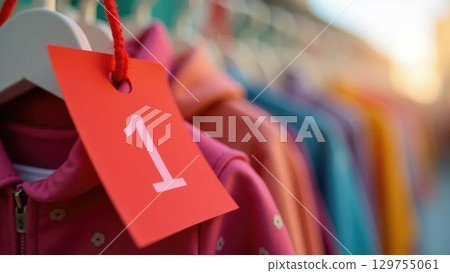 Colorful Plastic Coat Tag on Hanger, Fun Back-to-School Theme Colorful Plastic Coat Tag on Hanger, Fun Back-to-School Theme 129755061