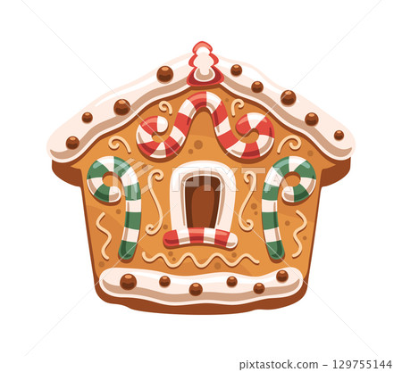 Gingerbread house Christmas ornament cookie Gingerbread house Christmas ornament cookie 129755144