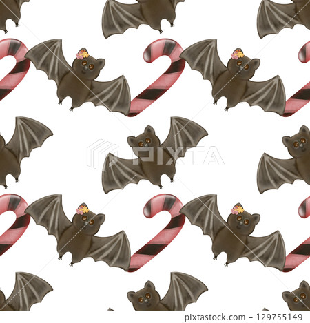 Hand drawn collection of Halloween seamless patterns. Ghosts, skulls, bats, pumpkins, spider, and candies, Trendy and kawaii repeatable background for Halloween and autumn holidays. Hand drawn collection of Halloween seamless patterns. Ghosts, skulls, bats, pumpkins, spider, and candies, Trendy and kawaii repeatable background for Halloween and autumn holidays. 129755149