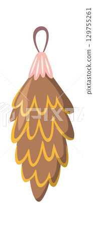 Fire tree cone Christmas ornament 129755261