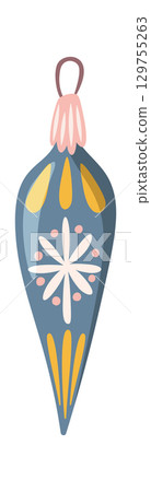 Colorful icicle shaped Christmas ornament 129755263